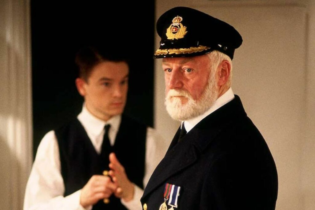 Bernard Hill encarnó al valiente capitán del 'Titanic', Edward Smith, bajo la dirección de James Cameron