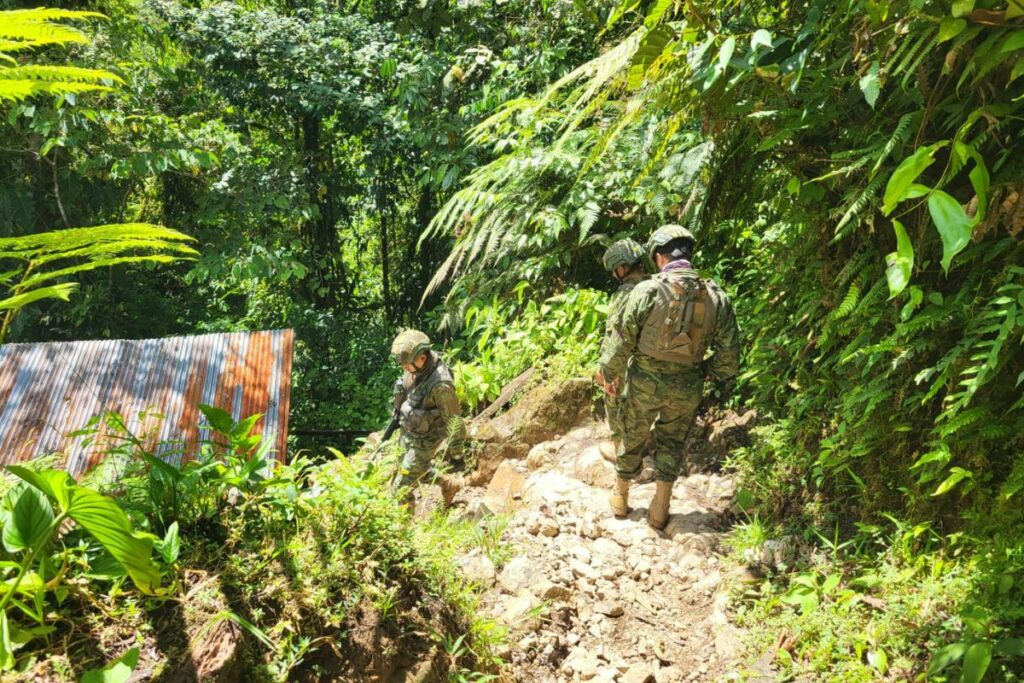 Operaciones militares en la frontera norte. Imagen referencial. Foto: Ejército ecuatoriano.