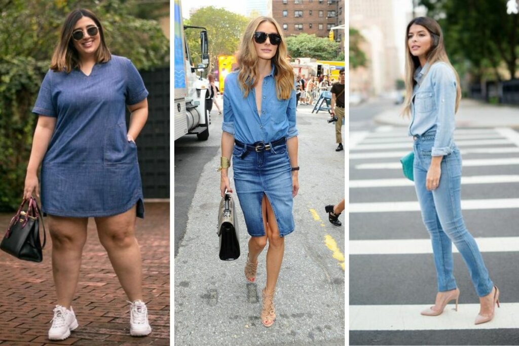 El resultado de combinar jeans con jeans es favorecedor. Fotos: Pinterest