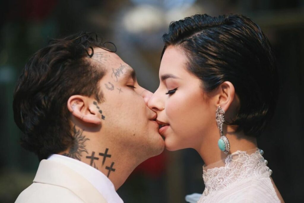 Fotografía de la boda de Christian Nodal y Ángela Aguilar el 24 de julio de 2024