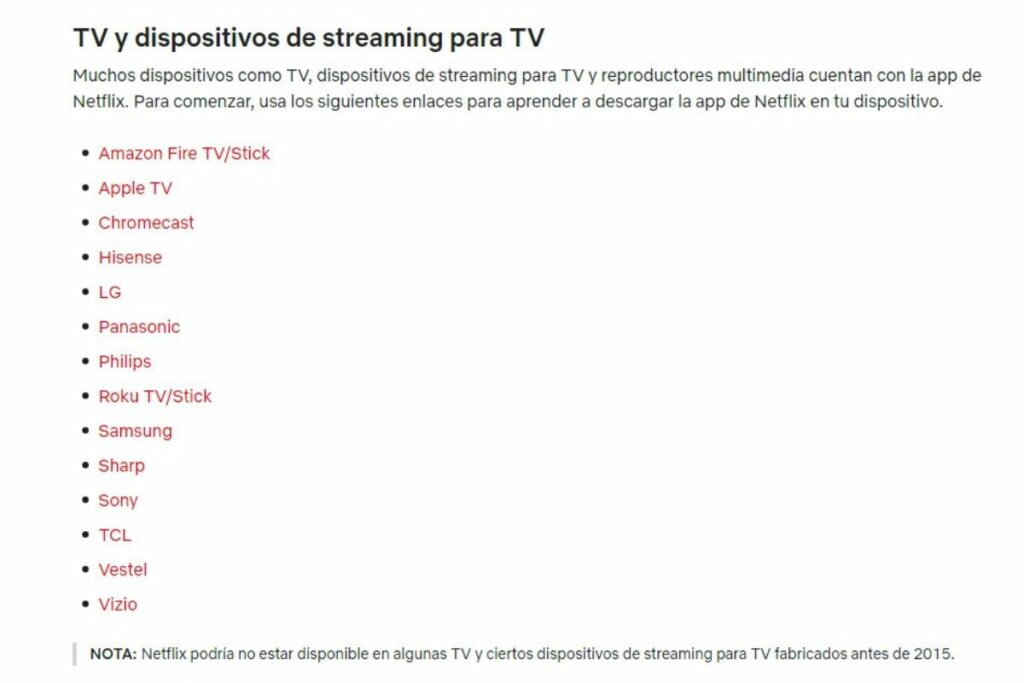 Imagen de modelos de televisores afectados