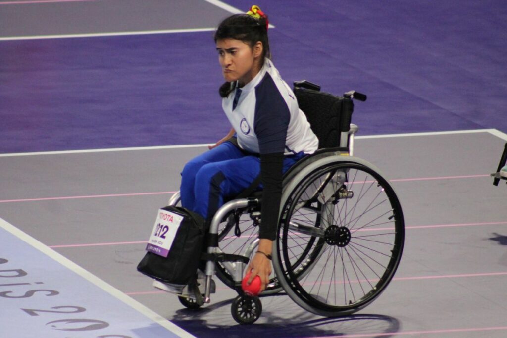 Josely León, representante de Ecuador en boccias en los Juegos Paralímpicos de París 2024.