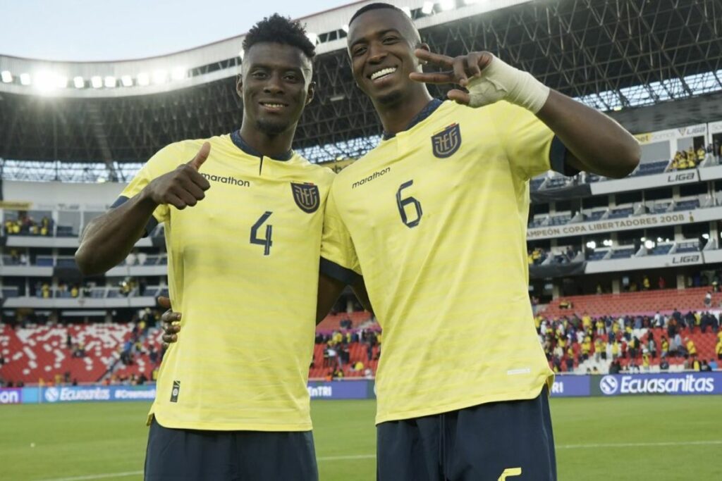 Imagen de un partido de fútbol de la Selección de Ecuador