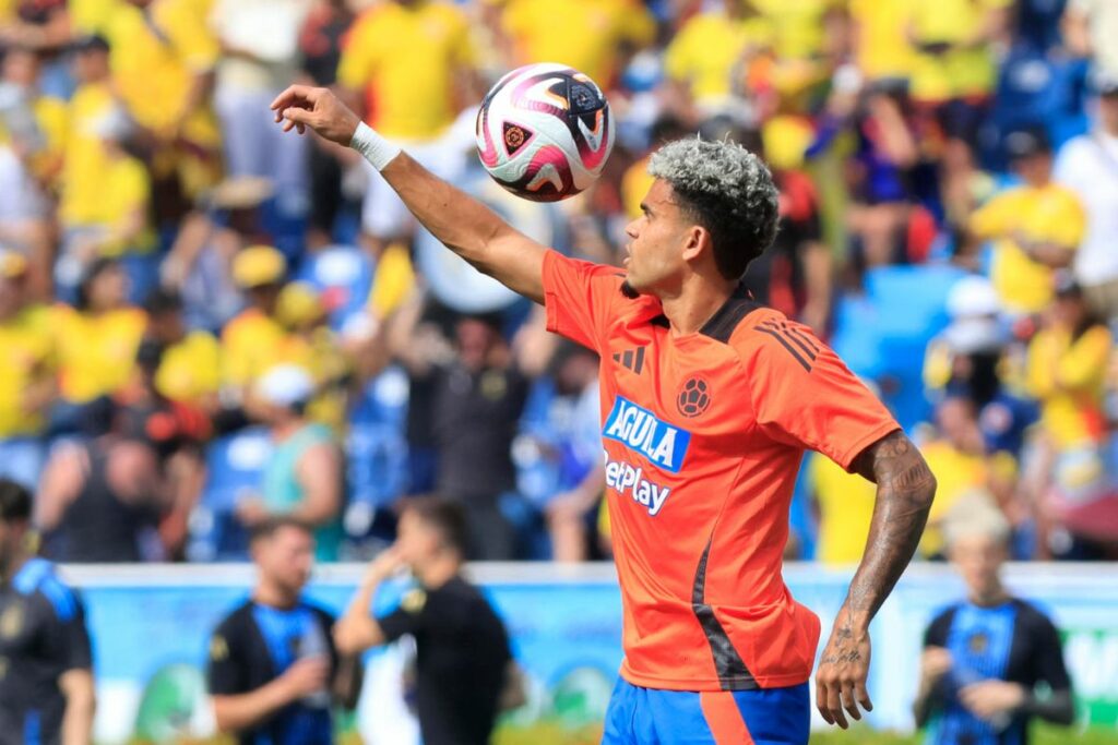 Imagen del partido de fútbol en el estadio Metropolitano de Barranquilla