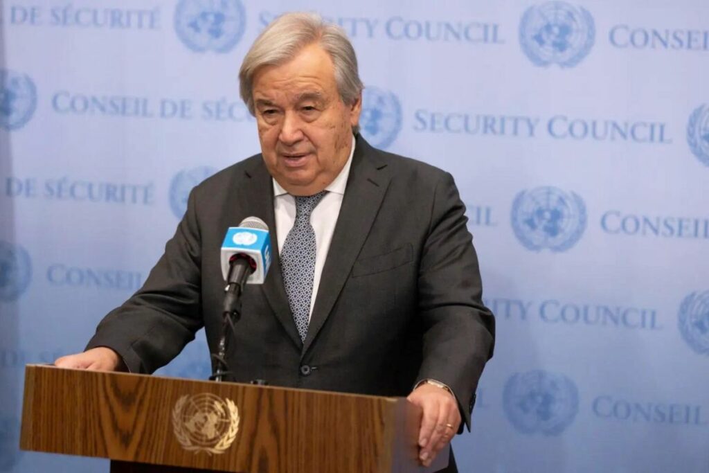 Imagen del secretario general de la ONU, Antonio Guterres.