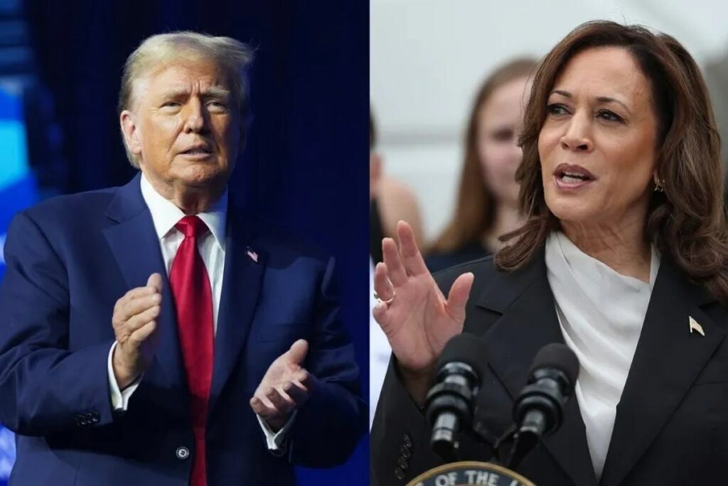 Imagen del debate entre Donald Trump y Kamala Harris