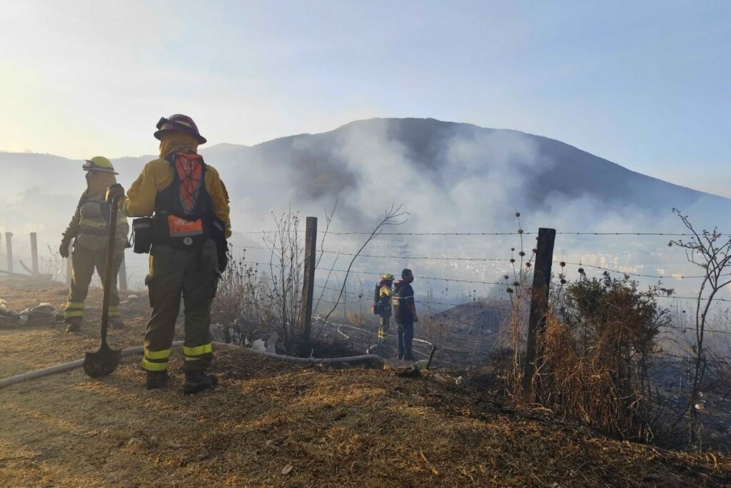 Imagen representativa del incendio forestal en Carcelén