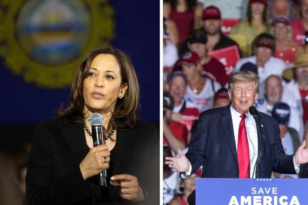 Kamala Harris y Donald Trump en una imagen.