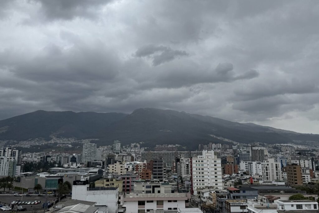 Cielos nublados en Quito