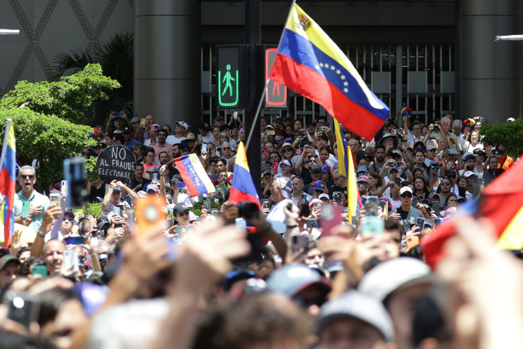 Imagen representativa de protestas en Venezuela