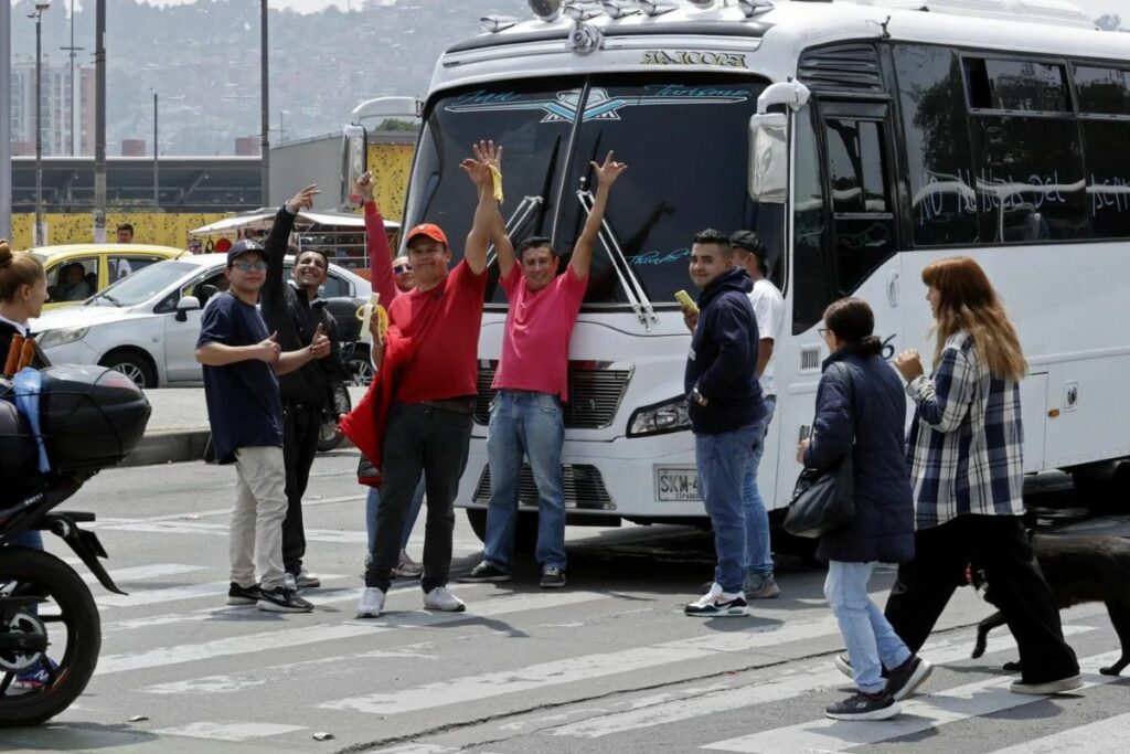 Protestas de transportistas en Colombia