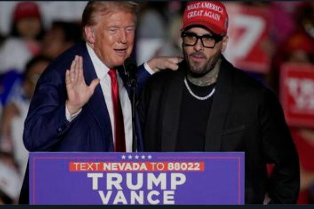 Imagen que ilustra el conflicto político entre Nicky Jam y Donald Trump